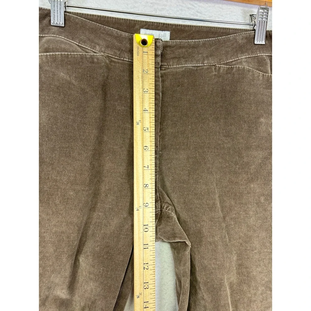 Dark Academia J. Jill Womens 8 Petite Brown Corduroy Straight Leg‎ Stretch Pants - Picture 5 of 13
